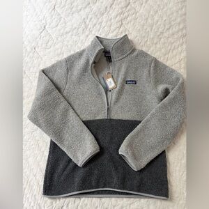 Patagonia Women’s Two-Tone Gray Zip-Up Sweater